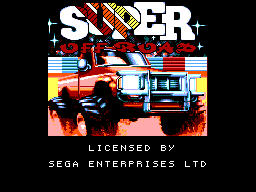 Super Off Road title screen for Sega Master System